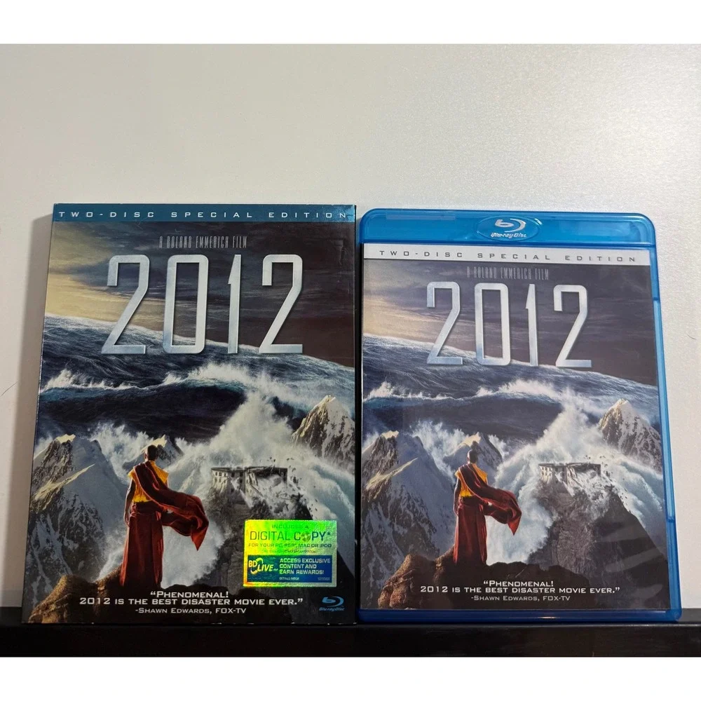 Sony 2012 Blu-ray Movie Two-Disc Special Edition Blue Good Slipcover Disaster